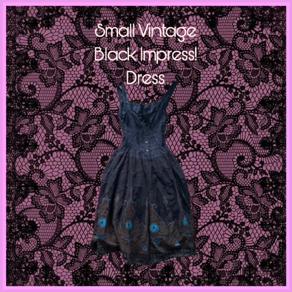 Vintage Black Impress! Dress